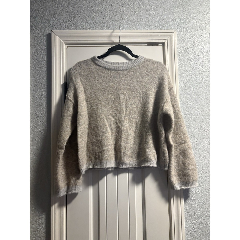 Free People My Only Sunshine Sweater Women XS Beige‎ Excellent Alpaca Wool Blend